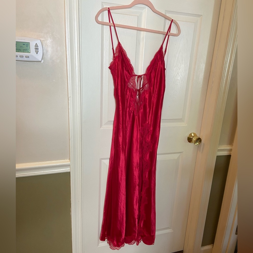 Vintage Victoria’s Secret Red Slip Gown